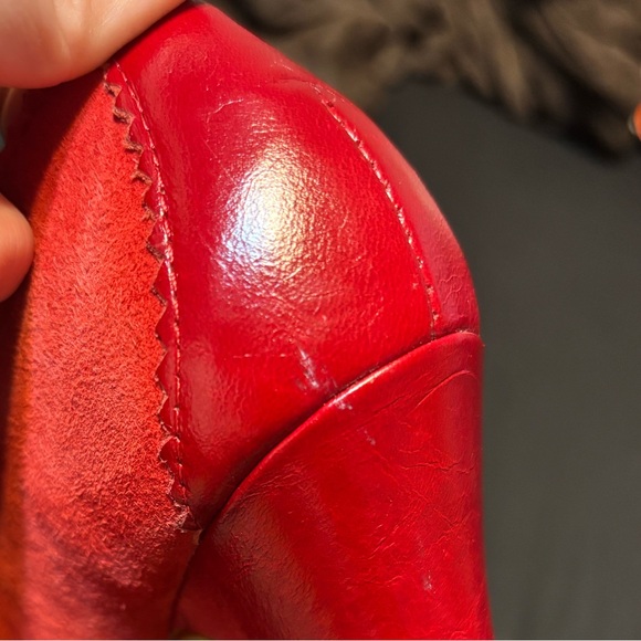 Irregular Choice Red and Blue Floral Heels - Picture 10 of 12